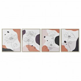 Quadro DKD Home Decor S3018016 Astratto (40 x 2,5 x 50 cm) (4 Unità)