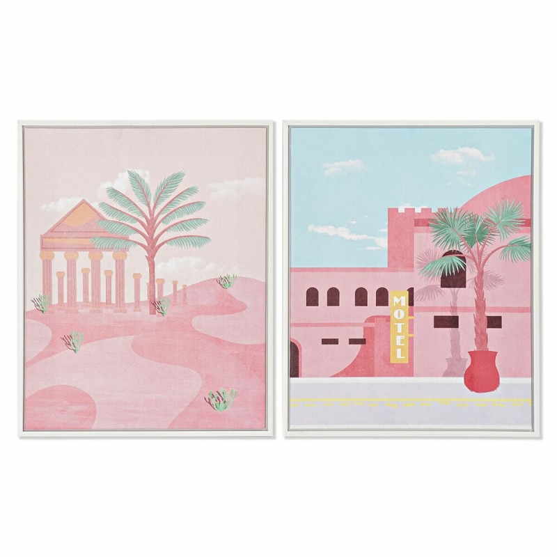 Quadro DKD Home Decor S3018022 Paesaggio Arabo (40 x 2,5 x 50 cm) (2 Unità)