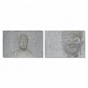 Quadro DKD Home Decor 120 x 2,8 x 80 cm Buddha Orientale (2 Unità)