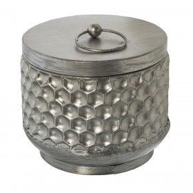 Set di Scatole Decorative Alexandra House Living Argentato Metallo 21 x 18,5 cm 17,5 x 16 cm 2 Pezzi