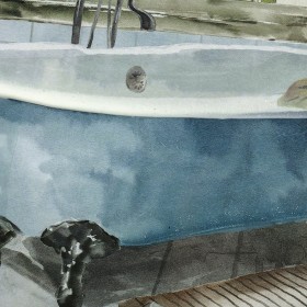 Quadro DKD Home Decor Bagni (2 Unità) (32 x 2,5 x 32 cm)
