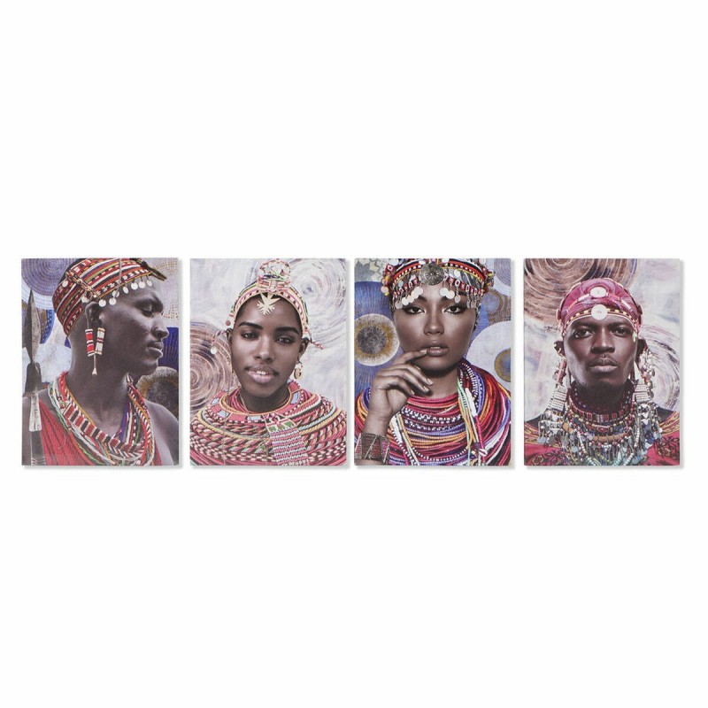 Quadro DKD Home Decor S3018134 Coloniale (30 x 1,8 x 40 cm) (4 Unità)