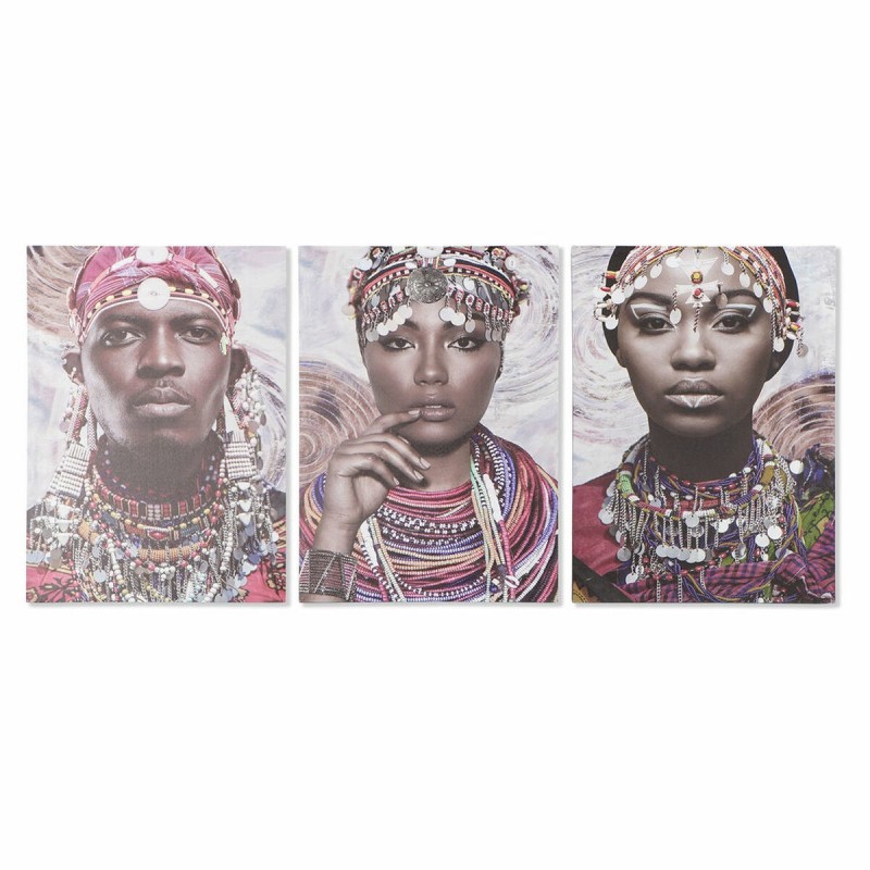 Quadro DKD Home Decor Coloniale Africana (50 x 1,8 x 70 cm)