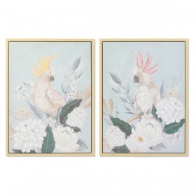 Quadro DKD Home Decor 60 x 4 x 80 cm Fiori Tropicale (2 Unità)