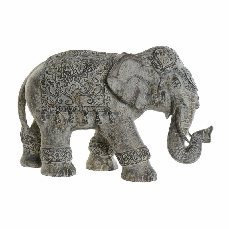 Statua Decorativa DKD Home Decor Beige Multicolore Elefante Coloniale 52 x 23 x 33 cm