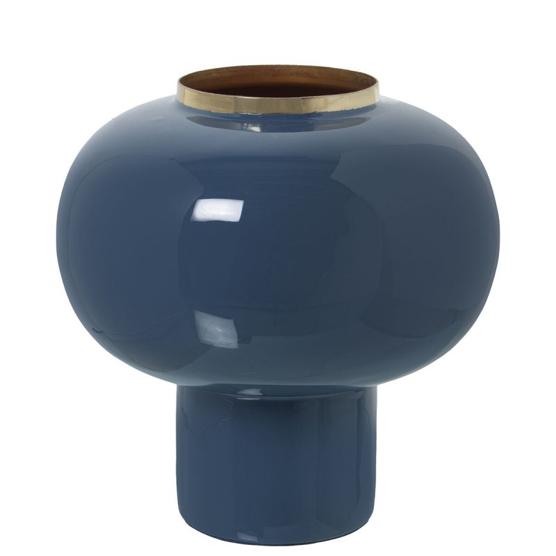 Vaso Alexandra House Living Azzurro Dorato Metallo 18 x 18 x 19 cm