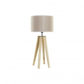 Lampada da tavolo DKD Home Decor Beige Legno Marrone 220 V 50 W 30 x 30 x 69 cm