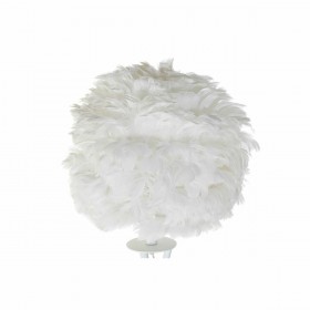 Lampada da Terra DKD Home Decor Metallo Bianco Piuma (40 x 40 x 150 cm)