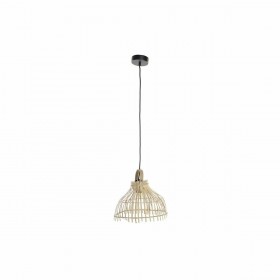 Lampadario DKD Home Decor Marrone Multicolore Metallo vimini 50 W Città 220 V 30 x 30 x 29 cm