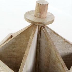 Organiseur DKD Home Decor Marrone Legno di mango Indiano Decapaggio 20 x 20 x 20 cm