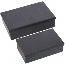 Set di Scatole Decorative Alexandra House Living Grigio Metallo 28 x 18 x 8 cm 23 x 7 x 14 cm 2 Pezzi