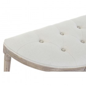Panca DKD Home Decor Beige Naturale Legno d'albero della gomma Plastica 125 x 43 x 48 cm