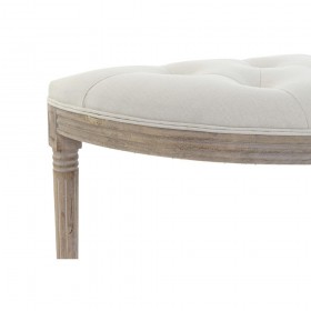 Panca DKD Home Decor Beige Naturale Legno d'albero della gomma Plastica 125 x 43 x 48 cm