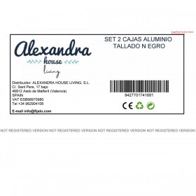 Set di Scatole Decorative Alexandra House Living Grigio Metallo 28 x 18 x 8 cm 23 x 7 x 14 cm 2 Pezzi