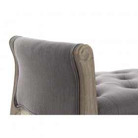 Panca DKD Home Decor Grigio Naturale Legno d'albero della gomma 65 x 46 x 60 cm