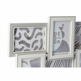 Cornice Portafoto DKD Home Decor 60 x 3 x 32 cm Cristallo Grigio Marrone Legno MDF Città (2 Unità)