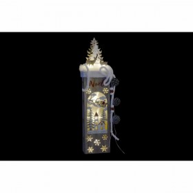 Decorazione Natalizia DKD Home Decor 8424001607358 Babbo Natale Naturale Albero LED (11 x 7 x 50 cm)