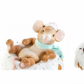 Statua Decorativa DKD Home Decor Resina Mouse (2 pcs) (11.5 x 11 x 8 cm)