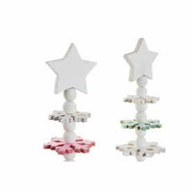 Albero di Natale DKD Home Decor Legno MDF (2 pcs) (14 x 14 x 51 cm)
