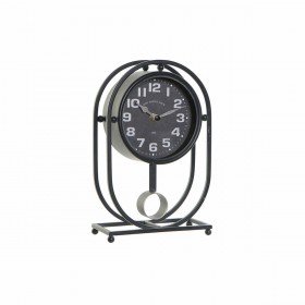 Orologio da Tavolo DKD Home Decor Cristallo Nero Ferro