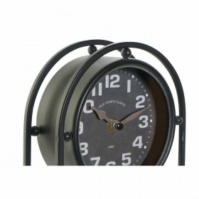 Orologio da Tavolo DKD Home Decor Cristallo Nero Ferro