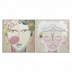Quadro DKD Home Decor Viso (103 x 4,5 x 103 cm) (2 Unità)