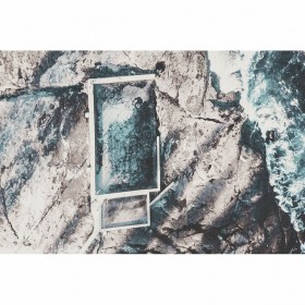 Quadro DKD Home Decor 62,5 x 4,5 x 93 cm Mare e oceano (2 Unità)