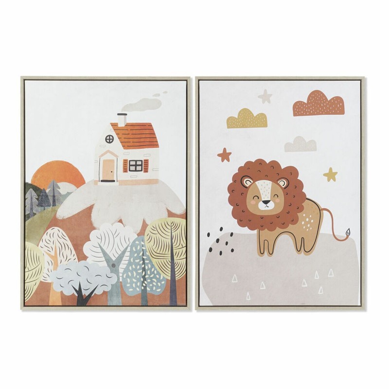 Quadro DKD Home Decor 53 x 4,5 x 73 cm Per bambini (2 Unità)