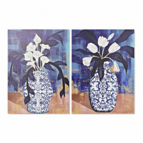 Quadro DKD Home Decor Vaso Orientale (50 x 1,8 x 70 cm) (2 Unità)
