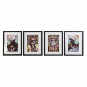 Quadro DKD Home Decor Coloniale Etnico (35 x 2,5 x 45 cm) (4 Unità)