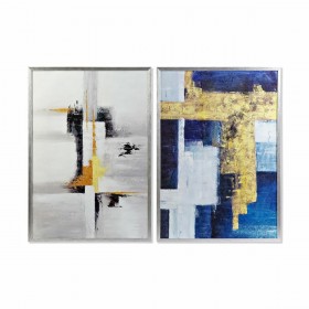 Quadro DKD Home Decor Astratto (2 Unità) (70 x 3 x 100 cm)