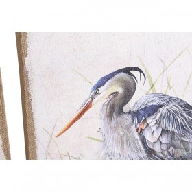 Quadro DKD Home Decor Uccello Orientale (2 Unità) (50 x 3 x 70 cm)