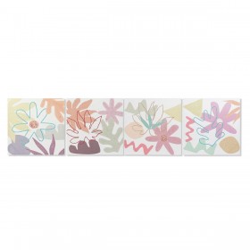 Tela DKD Home Decor Fiori (60 x 1,8 x 60 cm) (4 Unità)
