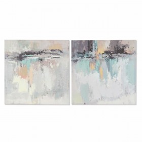 Quadro DKD Home Decor Astratto Moderno (60 x 2,5 x 60 cm) (2 Unità)