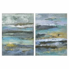 Quadro DKD Home Decor Astratto Moderno (60 x 2,5 x 80 cm) (2 Unità)
