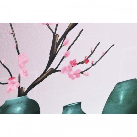 Quadro DKD Home Decor Vaso Orientale (80 x 3 x 80 cm) (2 Unità)