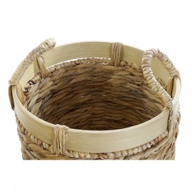 Set di Cestini DKD Home Decor Bambù Tropicale Juncus (35 x 35 x 30,5 cm) (3 Pezzi)