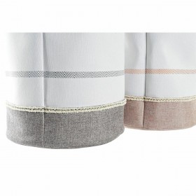 Cesto per i Panni Sporchi DKD Home Decor Grigio Rosa Poliestere (39 x 39 x 41 cm) (2 Unità)