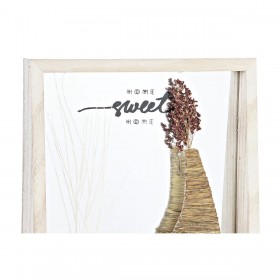 Specchio da parete DKD Home Decor Bianco Naturale Cottage 25 x 4 x 25 cm (2 Unità)