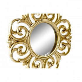 Set di Specchi DKD Home Decor Cristallo Dorato Bianco PP 2 Unità Moderno Decapaggio (35 x 2 x 35 cm)