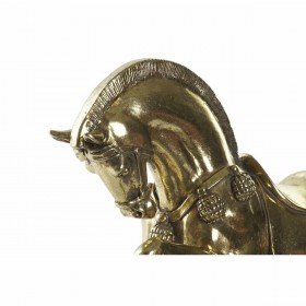 Statua Decorativa DKD Home Decor 29 x 9 x 25 cm Cavallo Nero Dorato