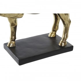 Statua Decorativa DKD Home Decor 29 x 9 x 25 cm Cavallo Nero Dorato
