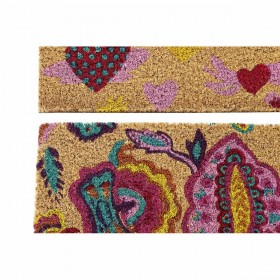Zerbino DKD Home Decor Gomma Multicolore 2 Unità Fibra di cocco (60 x 40 x 1,5 cm)