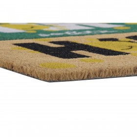Zerbino DKD Home Decor Nero Marrone Gomma Bianco Verde 2 Unità Fibra di cocco (60 x 40 x 1,5 cm)