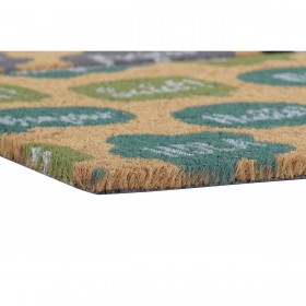 Zerbino DKD Home Decor Nero Grigio Marrone Gomma Menta 2 Unità Fibra di cocco (60 x 40 x 1,5 cm)