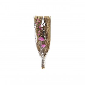 Mazzo DKD Home Decor Rosa Marrone Bianco Fiore secco (2 Unità) (30 x 30 x 65 cm)