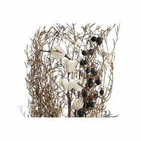 Mazzo DKD Home Decor Rosa Marrone Bianco Fiore secco (2 Unità) (30 x 30 x 65 cm)