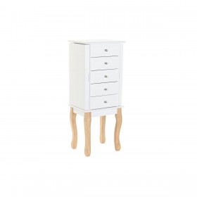 Portagioie Verticale DKD Home Decor Specchio MDF Romantico (37 x 27 x 90 cm)