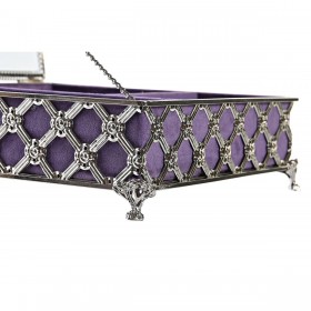 Scatola-Portagioie DKD Home Decor Cristallo Metallo (22 x 22 x 7 cm)