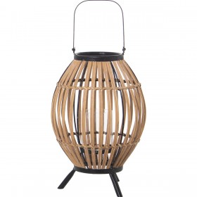 Lanterna Alexandra House Living Marrone vimini 23 x 33 x 23 cm Portacandele